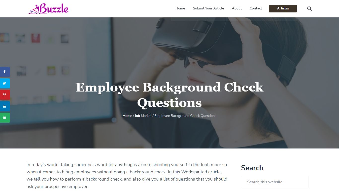 Employee Background Check Questions - iBuzzle